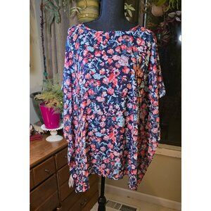 NWT Joules Rosanna Navy Floral Cover-Up O/S
